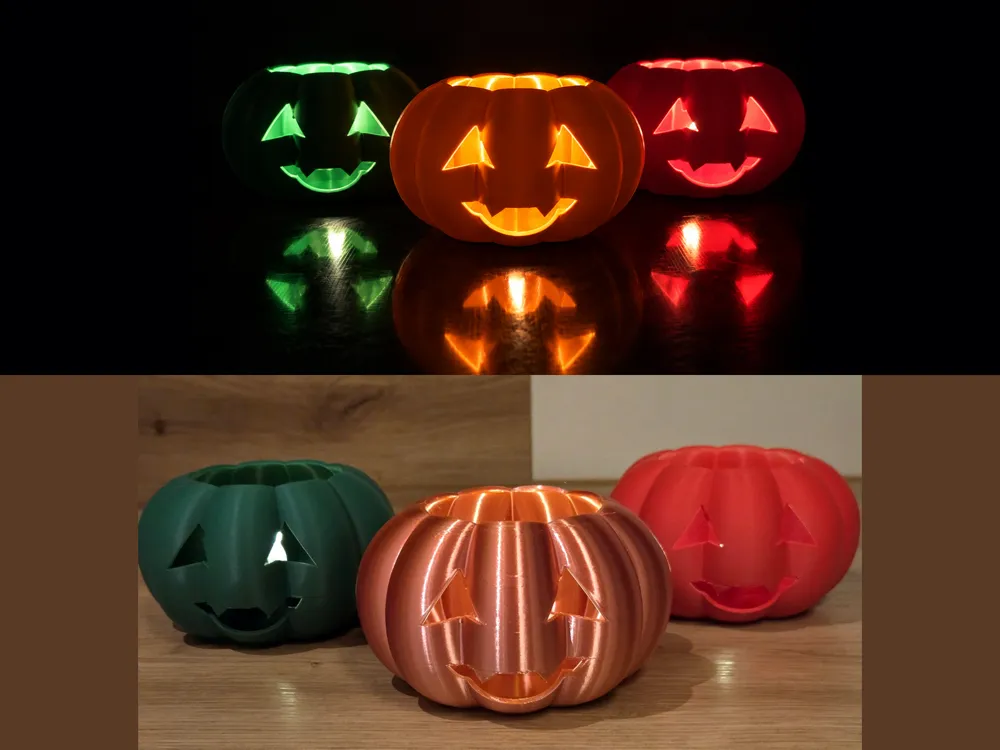 Halloween Kürbis mit LED Teelicht